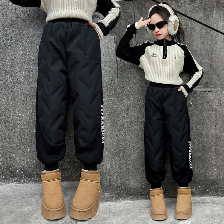 女童羽绒裤儿童三防童装正品新款女孩防风保暖裤子爆款加厚外穿裤