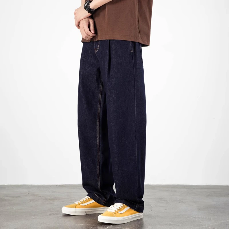 GTRT美式复古牛仔裤男直筒宽松潮牌休闲大码原色纯棉痞帅裤子春季