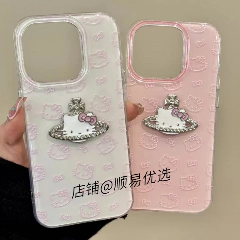 创意立体星球猫咪适用iPhone16promax苹果15手机壳14新款13双层女