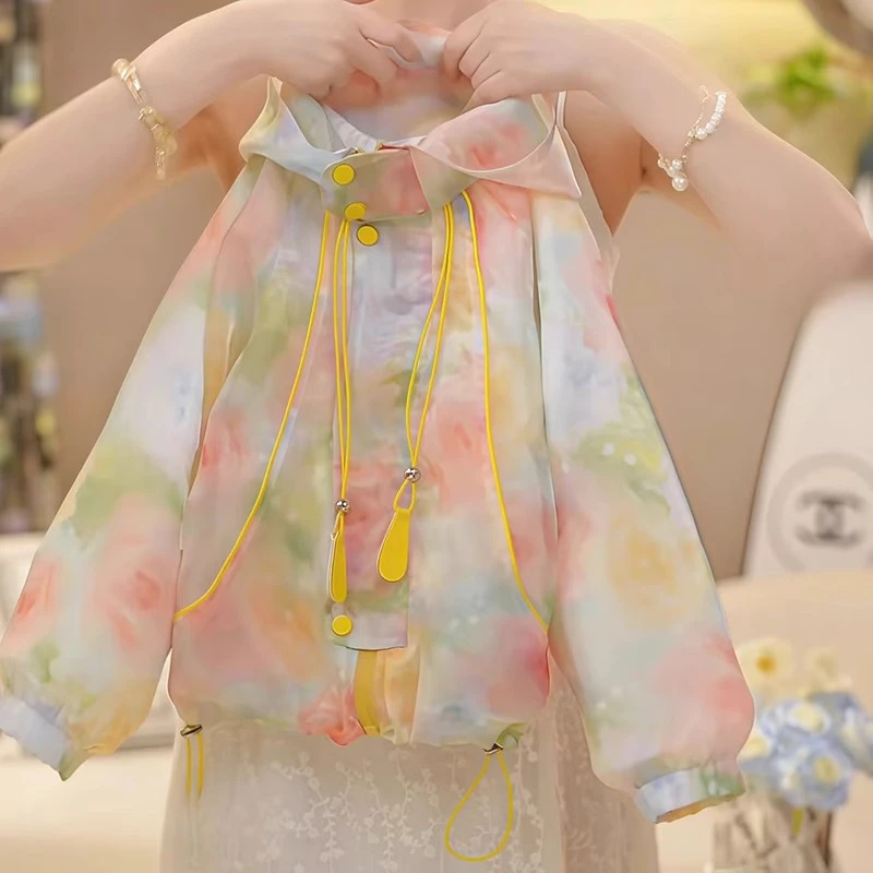 女童轻薄防晒衣夏季2025新款儿童洋气防晒外套小女孩夏装薄款上衣