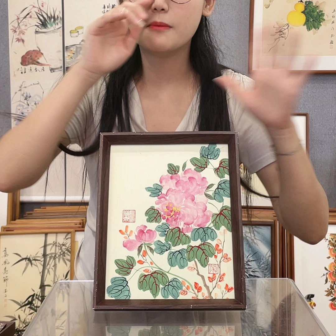 书法手绘带框尺寸：23*29
