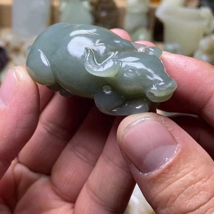 谯***虾和田玉未镶嵌挂件