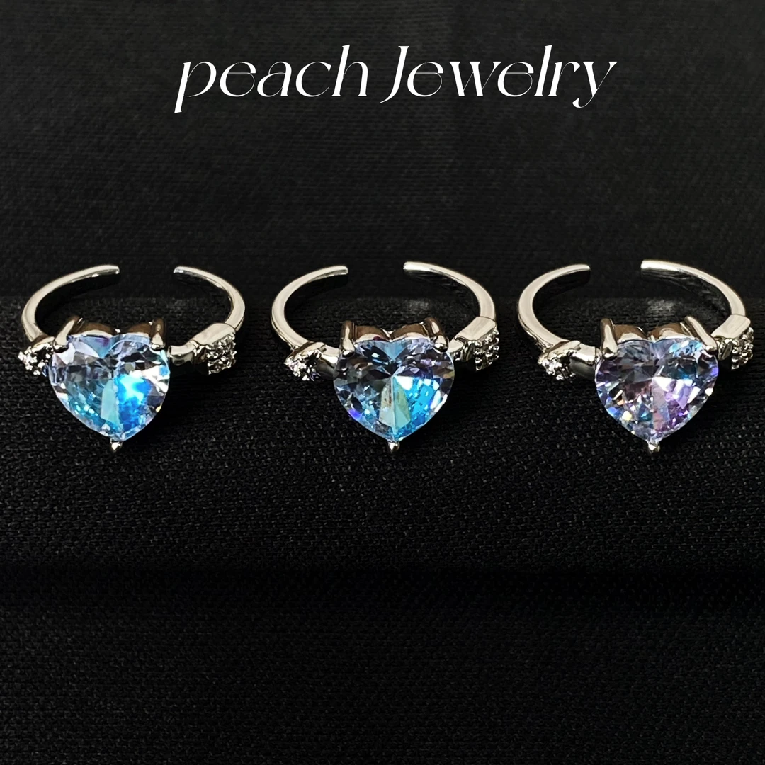 非金属仿水晶戒指 锆石开口戒指 X-LT18 多样性发一颜色微差