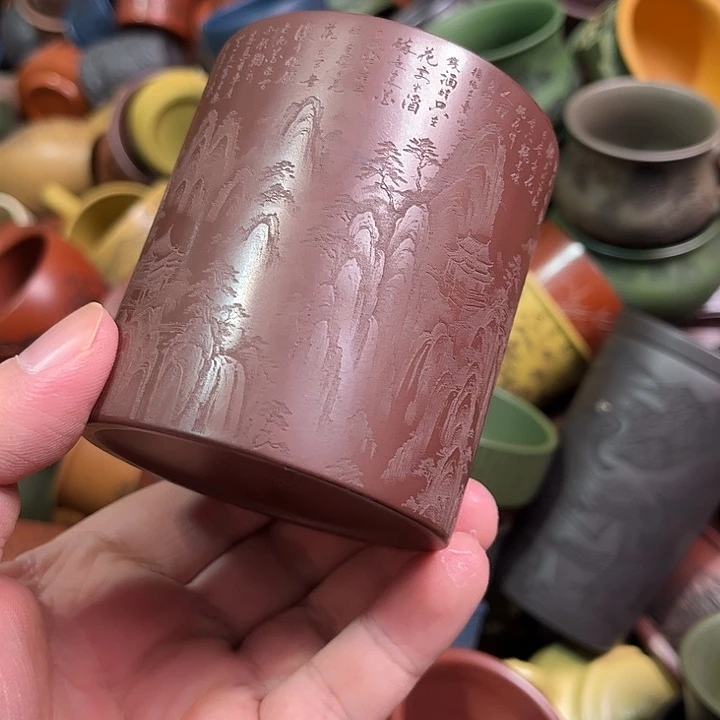 紫砂茶杯全手工紫砂主人杯