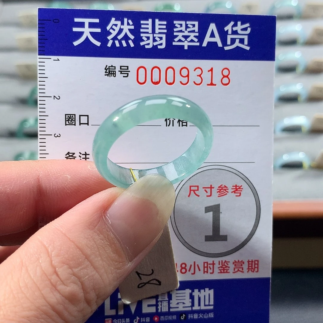 翡翠未镶嵌戒指28号