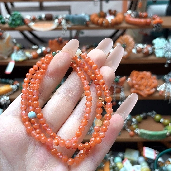 南红玛瑙合金手链饰品