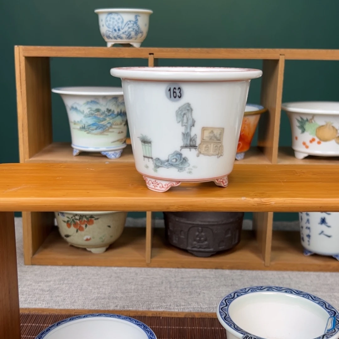 手工手绘清供系列盆