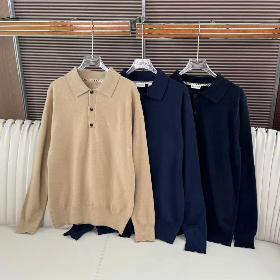 BB秋冬款绵羊毛混纺长袖翻领毛衣（卡码拍小）