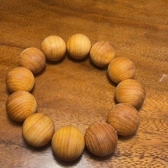 柏木（崖柏）全陈化老料2.0毛珠串