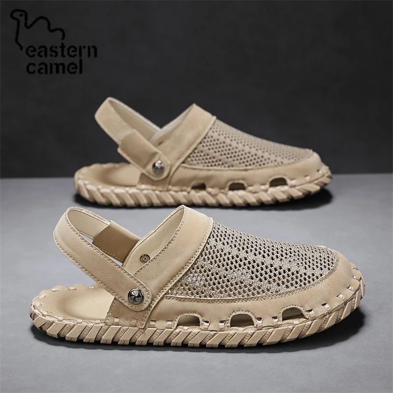 东方骆驼凉鞋男士夏季外穿透气镂空凉拖鞋溯溪开车两用防滑沙滩鞋