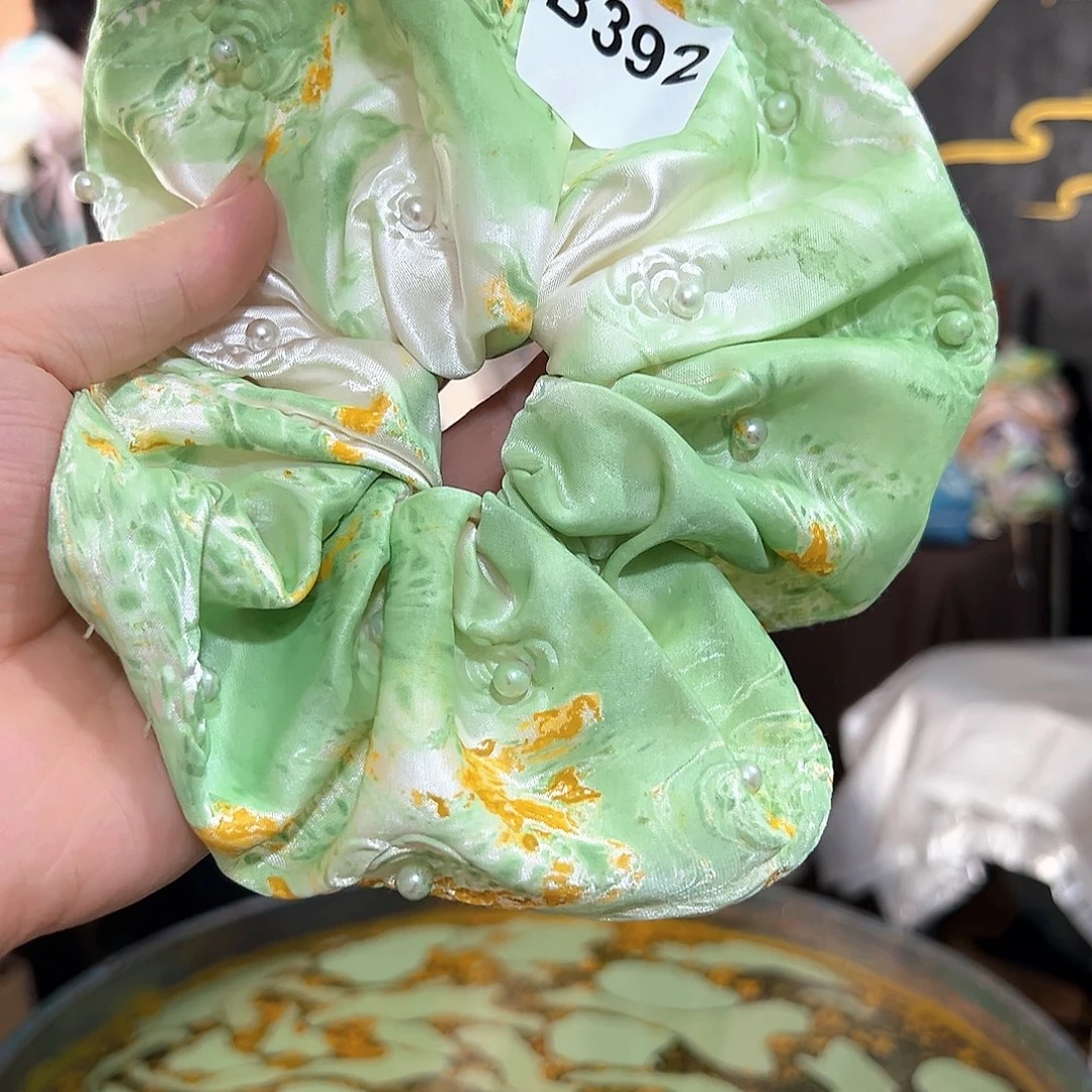 爱****?392精品圆饼发圈手作