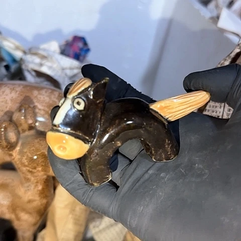 瓷片国营厂库存摆件