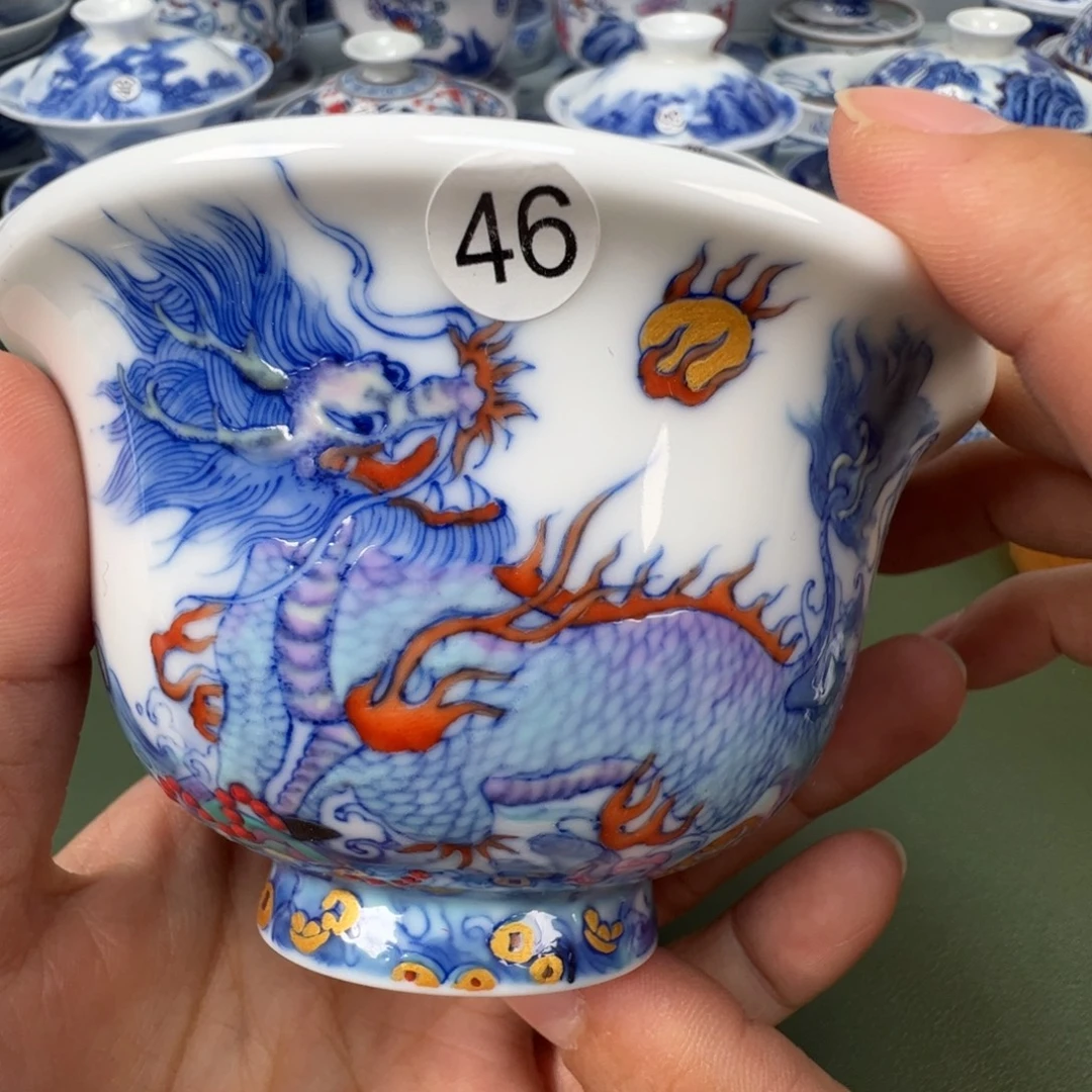 陶瓷景德镇纯手工纯手绘茶具木木46