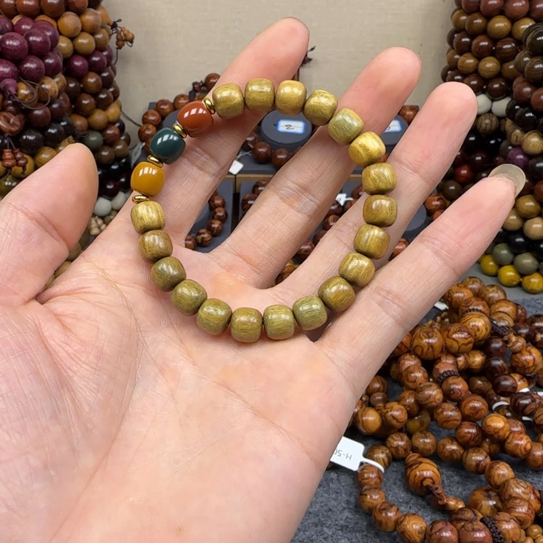 手串/手链维腊木（绿檀）小木匠艺雕一物一拍