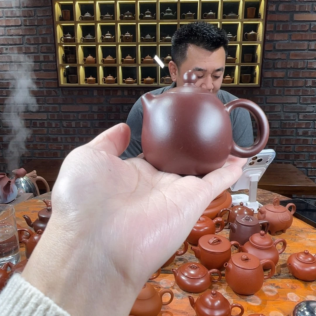 茶壶紫砂黑金刚龙蛋80-90cc