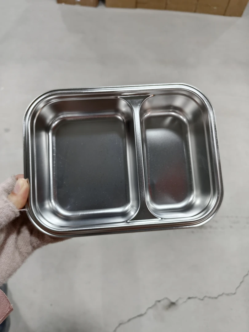 p6不锈钢上班族带饭分隔餐盒分餐盘
