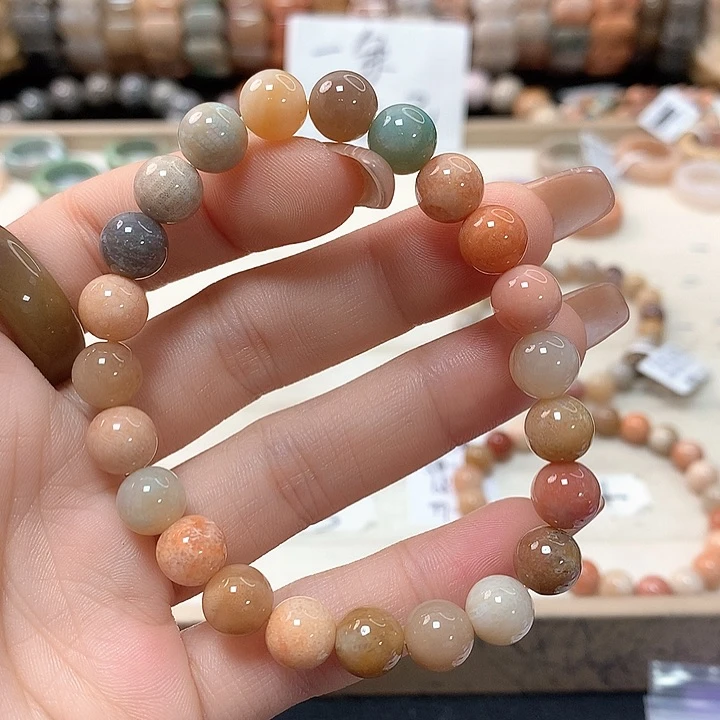 硅化珊瑚（珊瑚玉）手链未镶嵌白*743