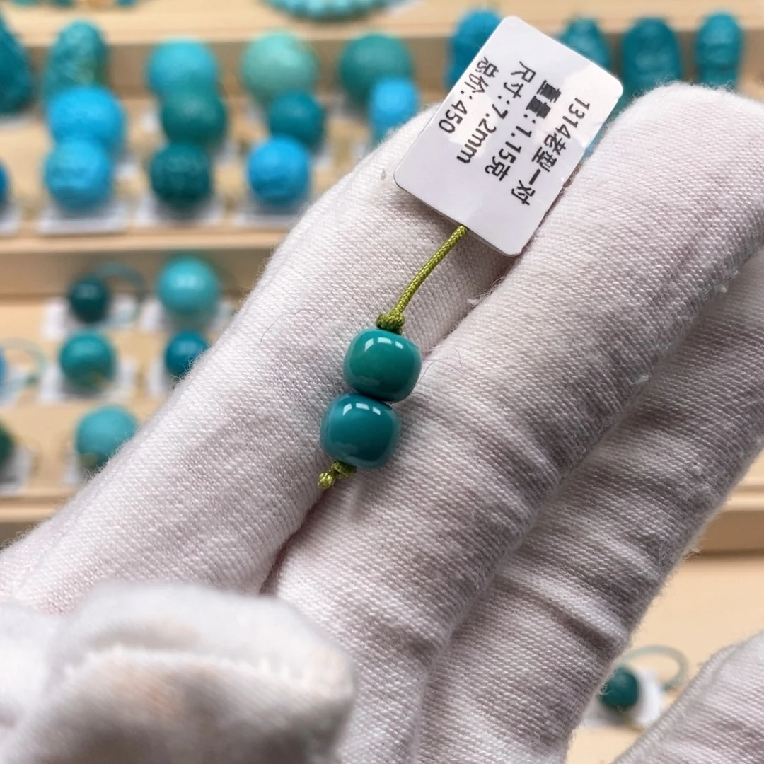 绿松石未镶嵌精品原矿高瓷绿松石