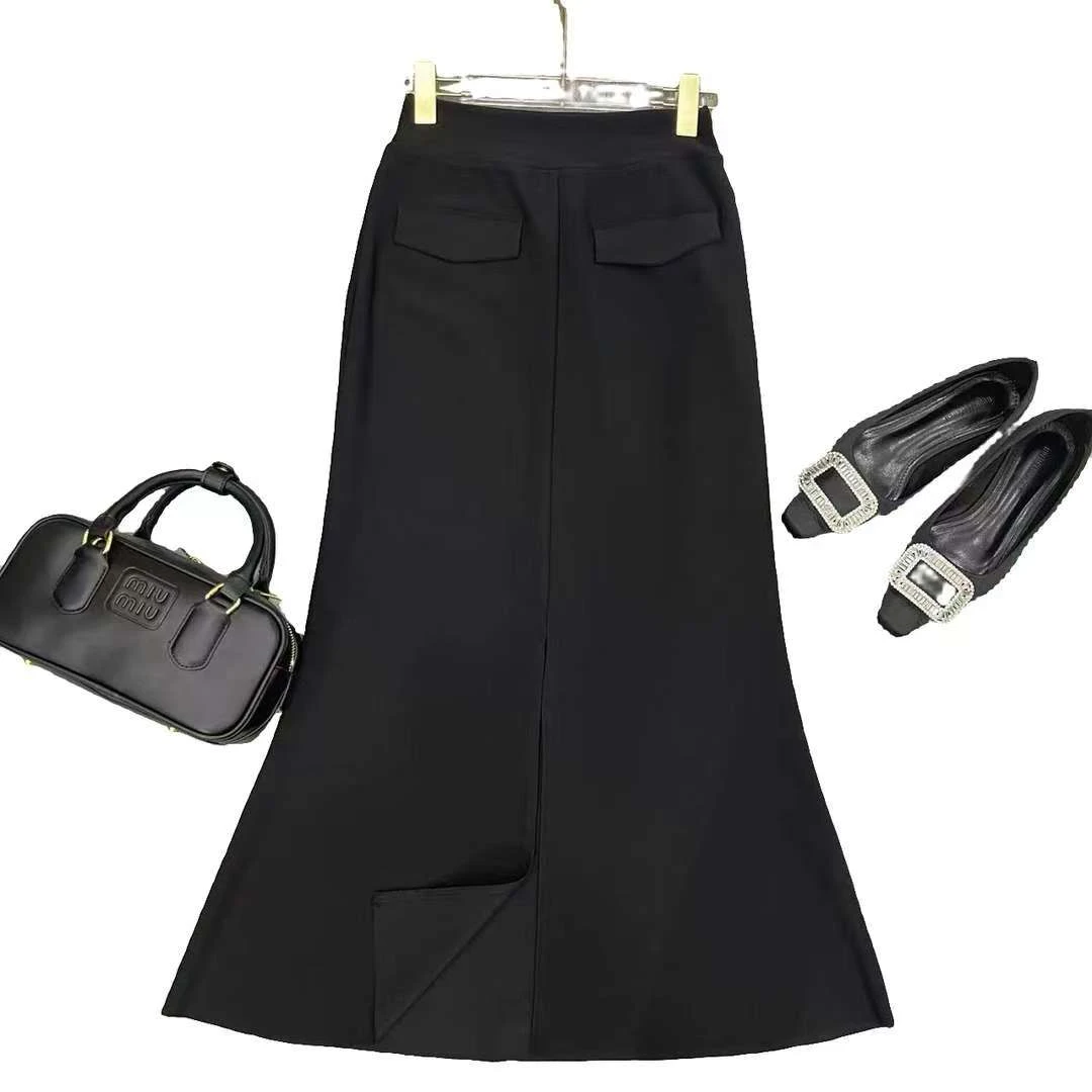 高定开叉女装半身裙气质轻奢高腰时尚女士包臀鱼尾显瘦半身裙ML10