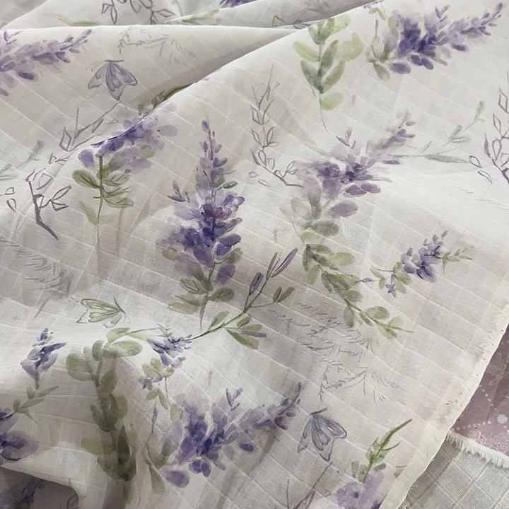 棉一米价纯棉双层纱1.4宽果子布艺E