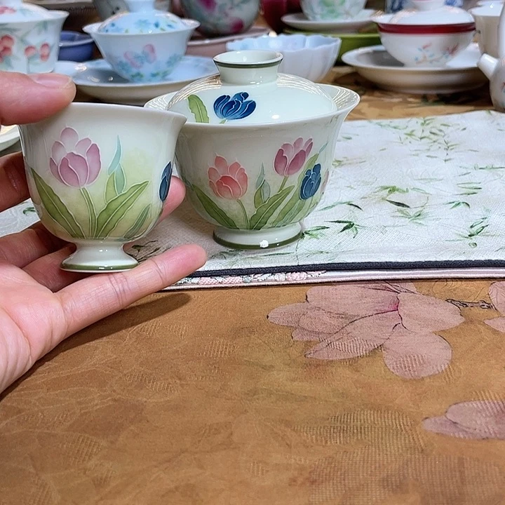 【闪购商品】郁金香盖碗➕杯哈哈哈