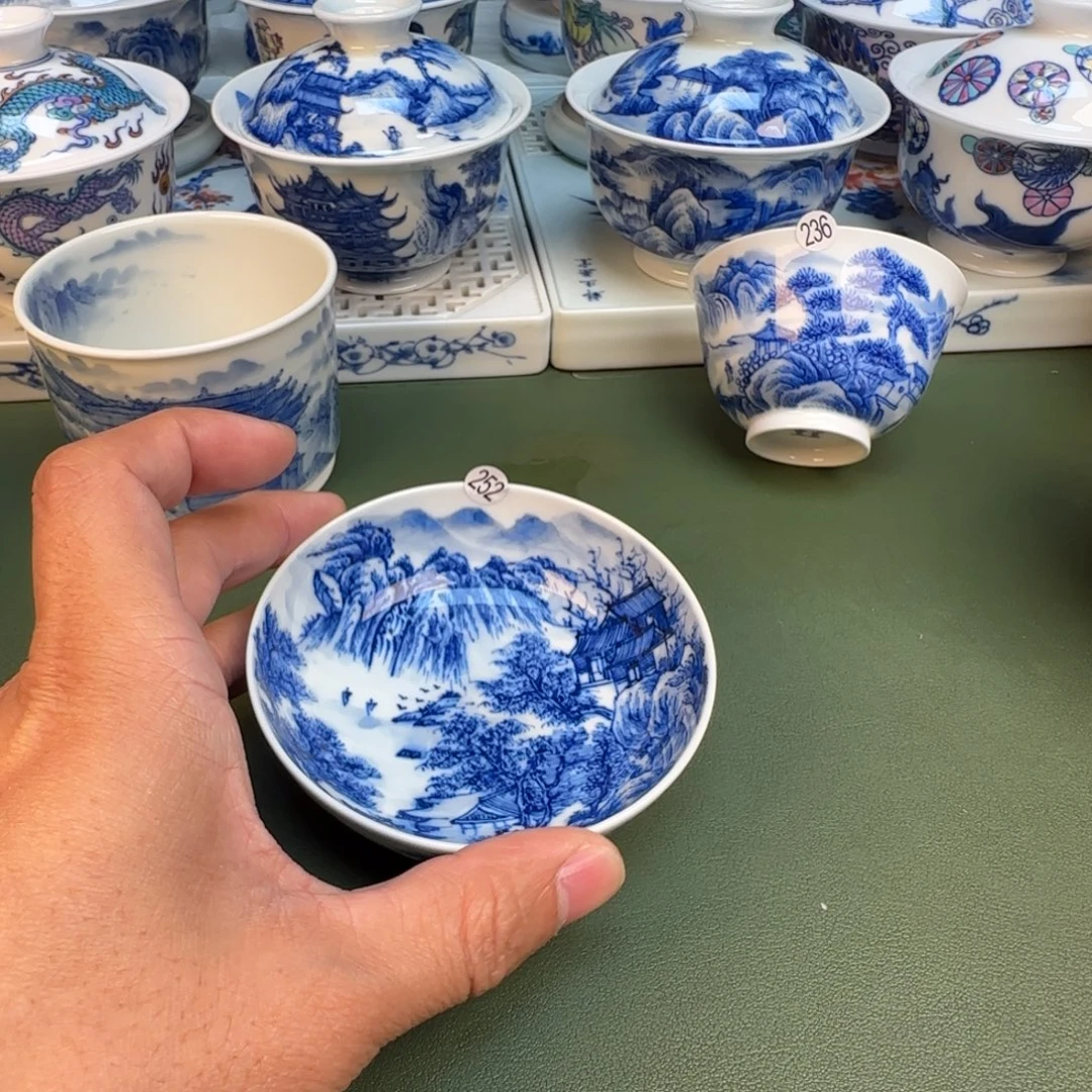纯手工纯手绘茶具石头252