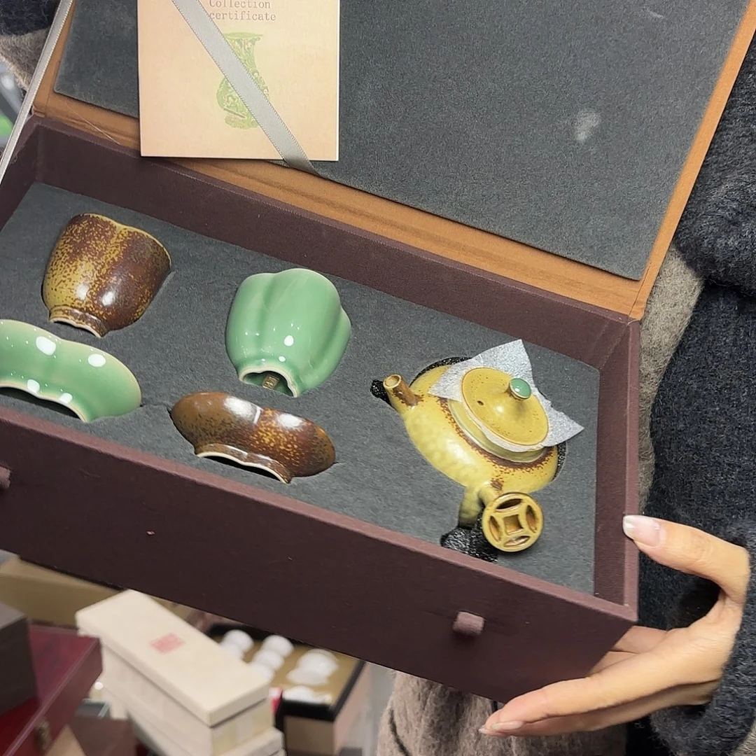 龙泉云间青瓷小米茶器