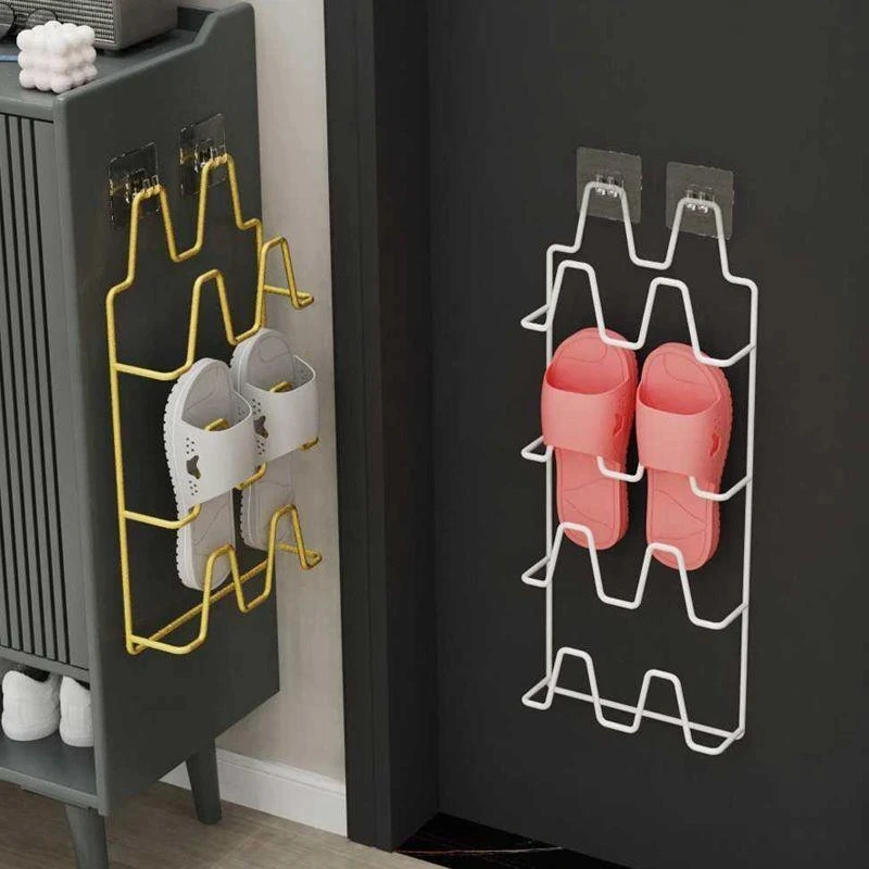 晾鞋架阳台客厅落地门口挂拖鞋置物架卫生间浴室挂壁收纳架子神器