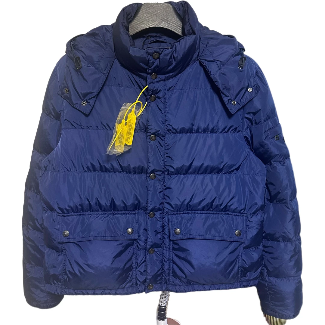 99新 Prada/普拉达 0737普拉达克莱因蓝三角钢标羽绒服/50码/99新