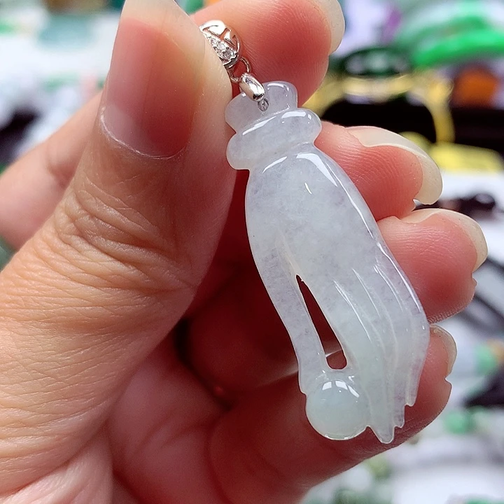 翡翠银S925镶嵌颈饰翡翠
