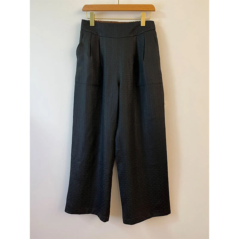 【手工老料香云纱】2025新款香云纱桑蚕丝手工拇指萝老料阔腿裤