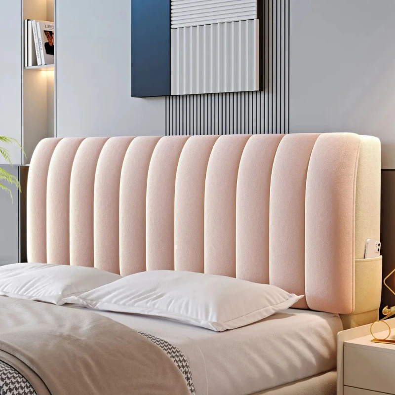 荷兰绒高级感加厚床头罩套夹棉软包靠背全包万能通用防尘保暖新品