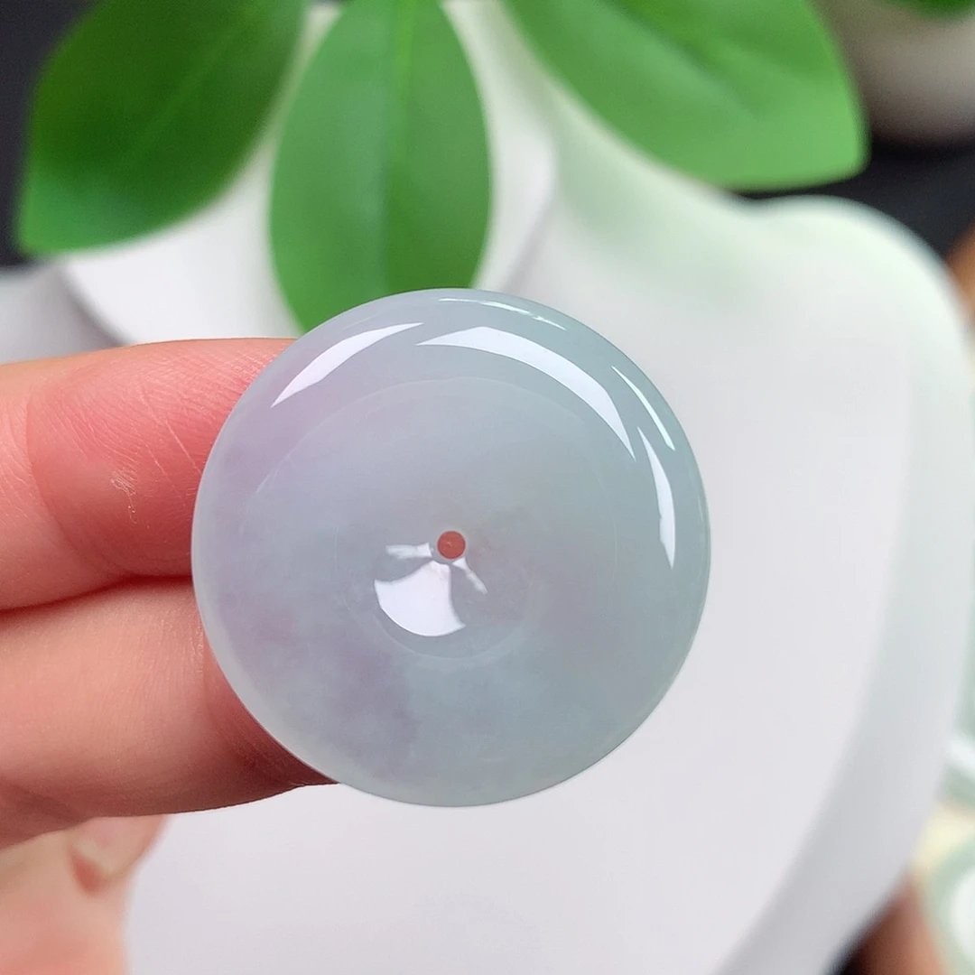 颈饰未镶嵌翡翠平安扣 26.8x4.6mm