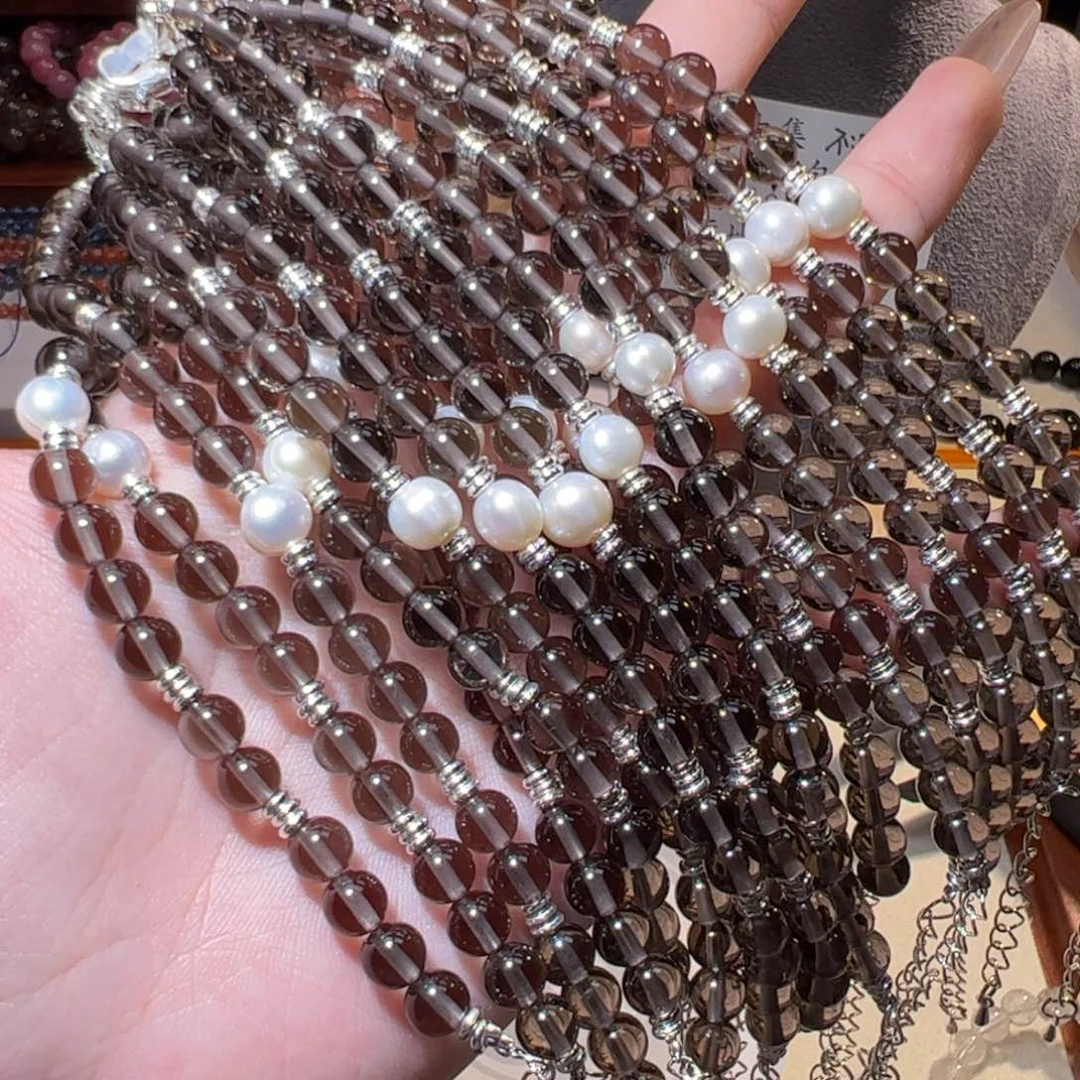 水晶手链合金冰耀石珍珠款手链6+C45