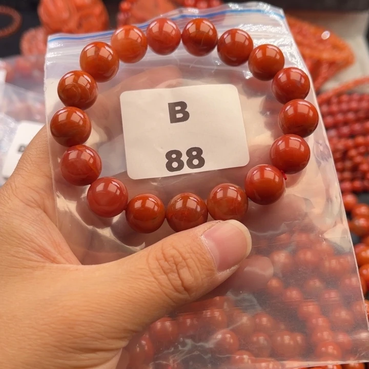 南红玛瑙未镶嵌多样性发货默认微瑕称重11mm