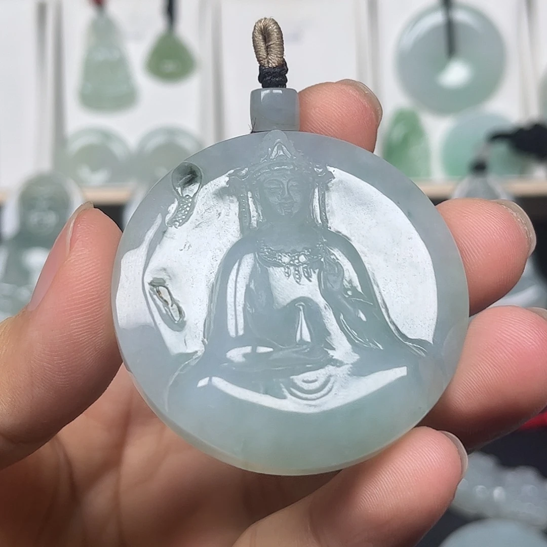 M***g翡翠未镶嵌颈饰缅甸翡翠