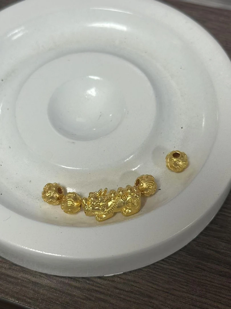 【足金999】卡6转运珠+黄金貔貅