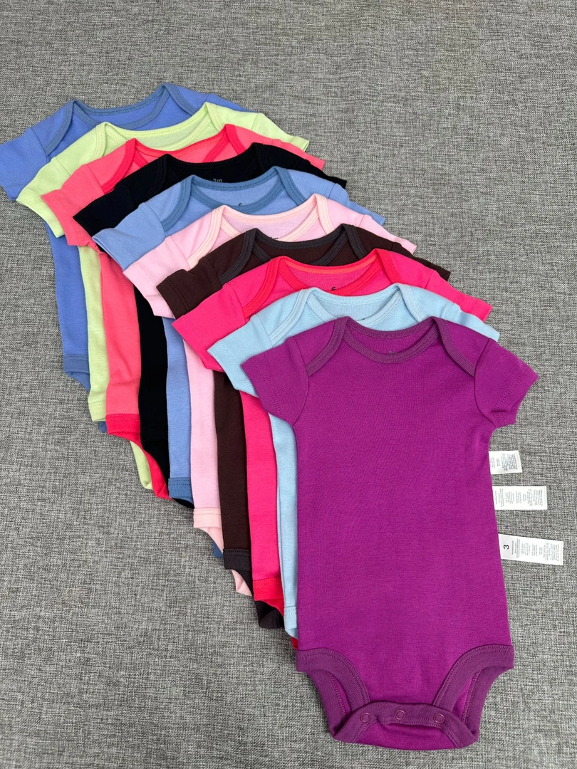 【佰棉】婴儿夏季连体包屁短袖隐形开口领不勒头3-24个月男女同款