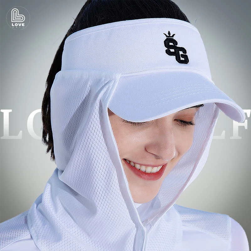 高尔夫Lovegolf面罩女防晒透气轻薄款防紫外线冰丝围脖帽套显脸小