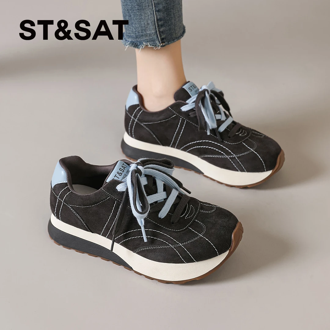 星期六显脚小阿甘鞋女款2025新款秋季百搭运动鞋复古爆款经典女鞋
