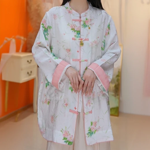 【夏款143号】新中式女装新款盘扣苎麻刺绣上衣