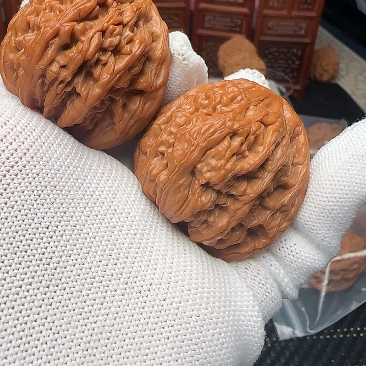 桃核把件虎头王42尺维修尖