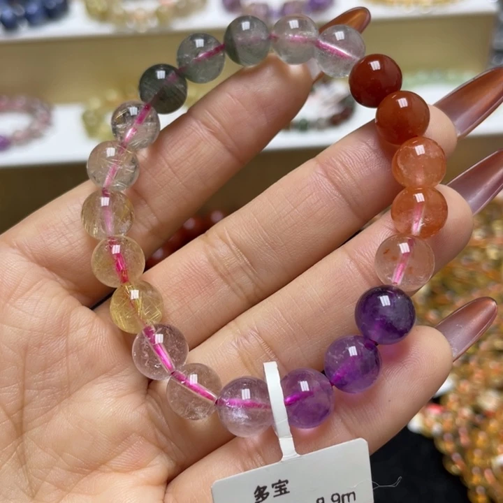 水晶手链未镶嵌多宝8.9