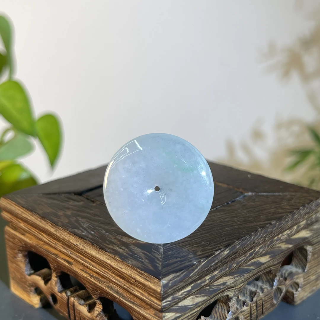 JXB19-40  天然缅甸A货翡翠 平安扣