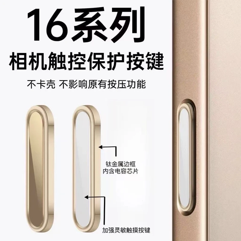 适用苹果16拍照相机按键贴iPhone16ProMax手机灵动摄像键贴16pro
