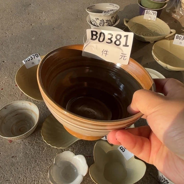 搪瓷粗陶米饭碗2个装