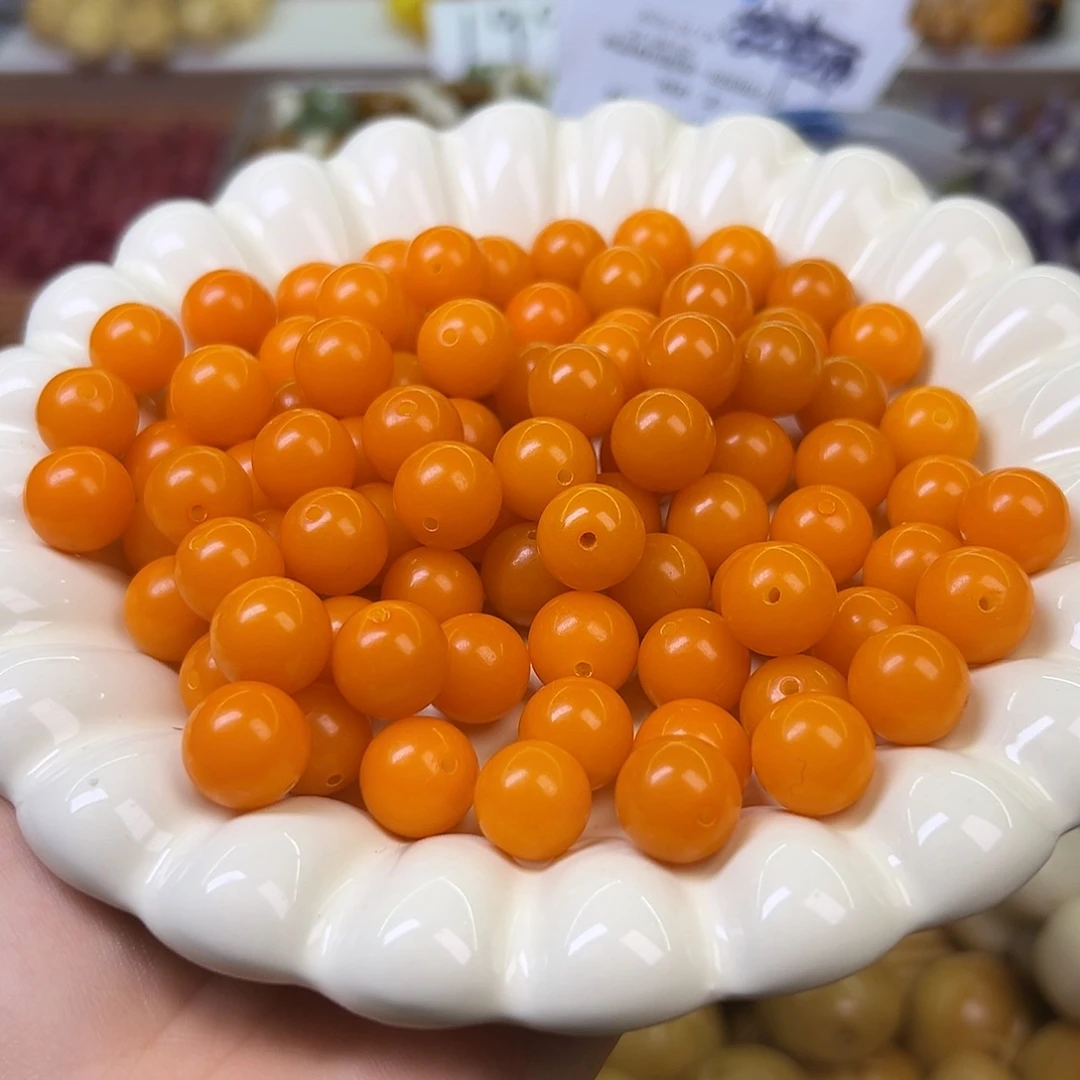 菩提根/象牙果手串卡12金橘圆110颗