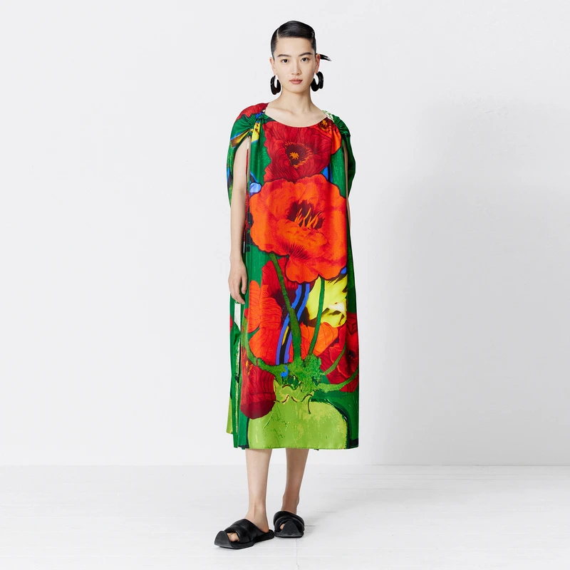 【冬姐精选】【生如夏花】ZHUCHONGYUN印花收腰连衣裙