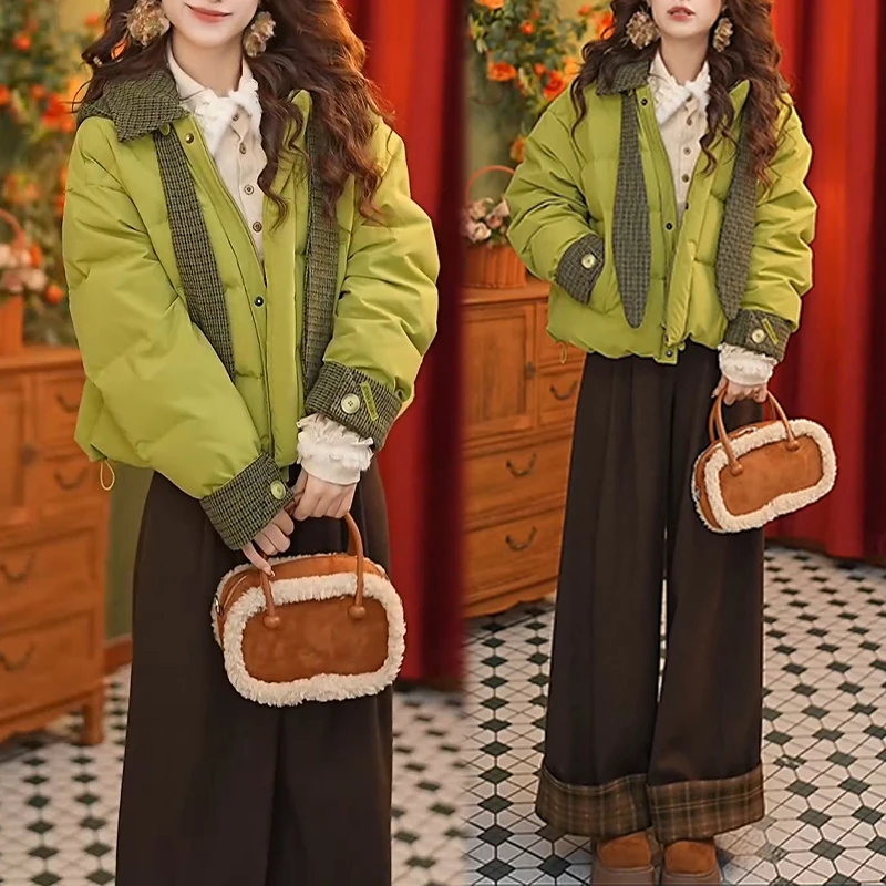 韩系休闲风时尚潮流套装女2025年秋冬新款慵懒简约上衣裤子两件套