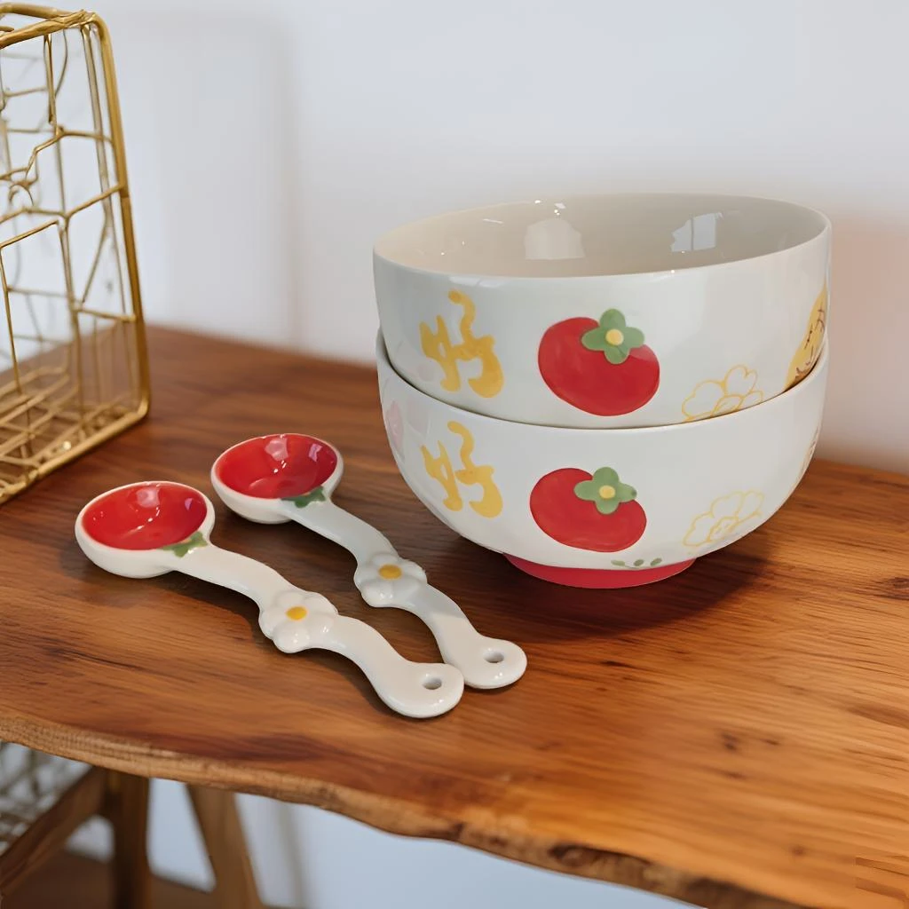 【好柿花生】6英寸汤碗高颜值釉下彩卡通面碗饭碗